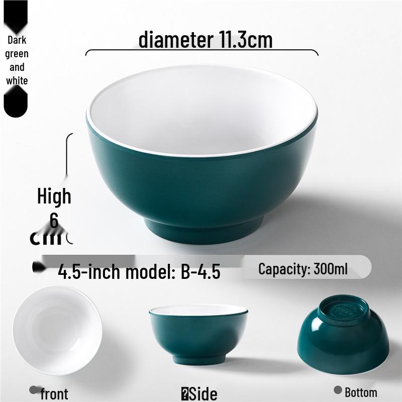 Zweifarbige Melamin-Tischware: Kleines Schalen- und Schalenset für Buffet und Grill-Dipsaucen.