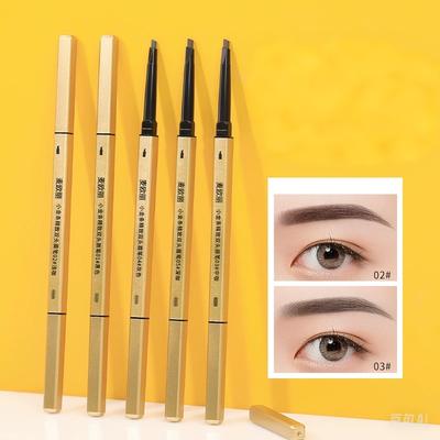 Twin-Tip Ultra-Fine Smudge-Proof Eyebrow Pencil with Triangular Tip for Long-Lasting Lines