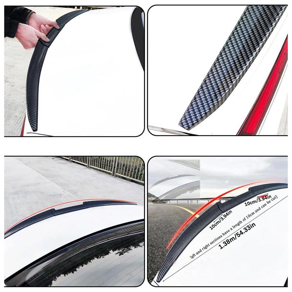 Car Spoiler Wing Trunk Spoiler Three-Stage Adjustable Rear Wing Car Spoiler Wing Spoiler Accessories Decoration Supplies