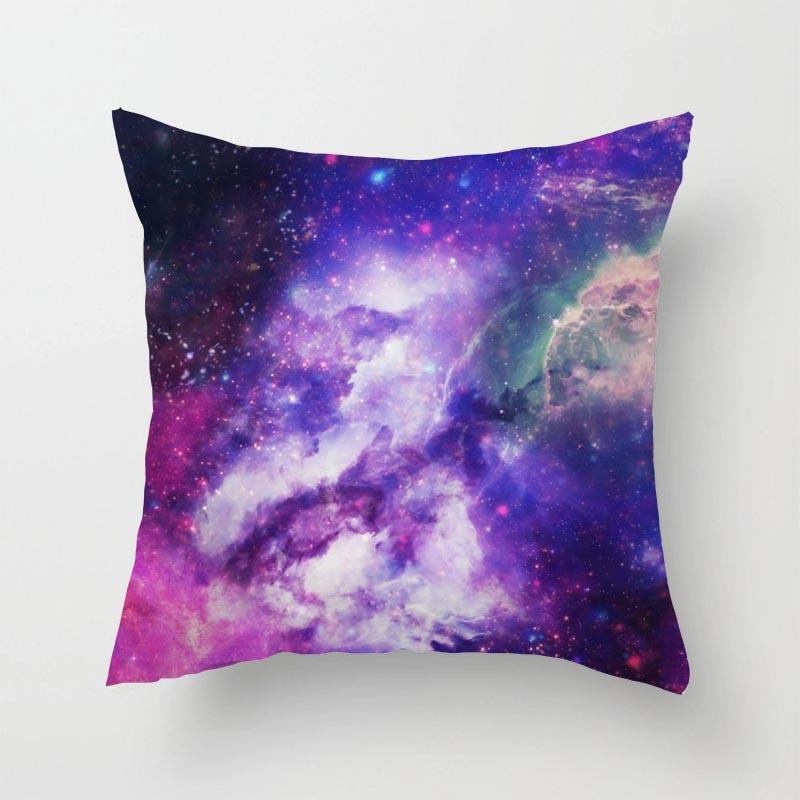 Fronha para quarto e sala de estar, capa para sofá, quadrado, galáxia, colorido, geométrico, almofada