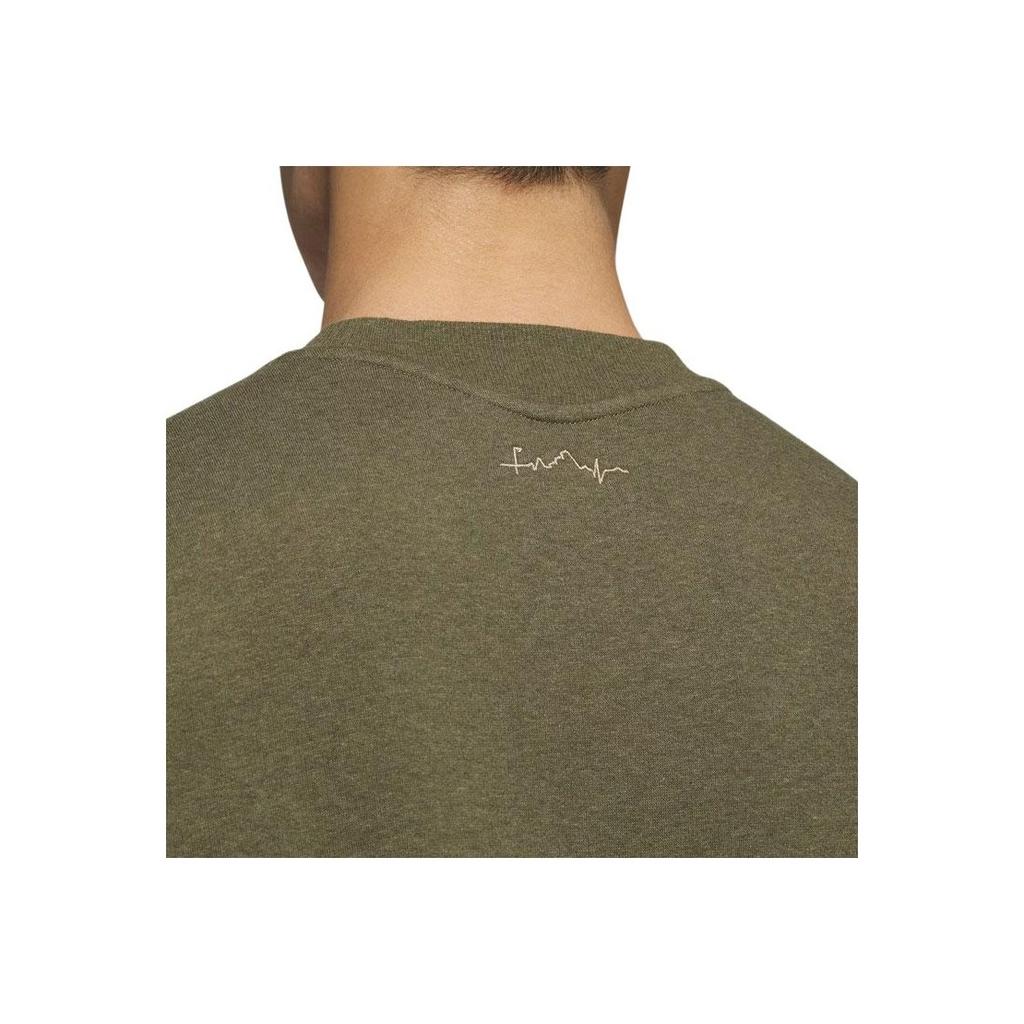 Adidas Go-To Crewneck Sweatshirt Solid Logo Golf Long Sleeve Sweatshirt Men Sweatshirt Rock-Olive IA2944