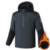 Männer Verdicken Warme Winter Jacke Outdoor Parkas Mit Kapuze Kleidung Schwarz Patchwork Plus Samt Mode Übergröße 8XL 9XL Mantel