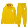 Spring Tide Brand Aml Classic Big Love Printing Men and Women the Same Couple Hooded Sweater Set