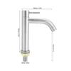 G1/2in Male Thread Stainless Steel Water Faucet Undercounter Single Cold Water Tap