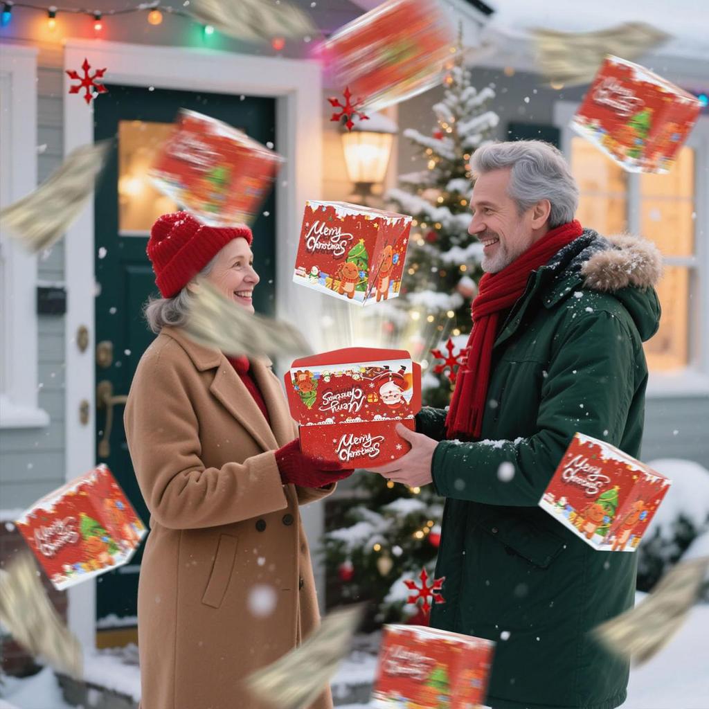 2025 Merry Christmas Surprise Gift Boxes With Poping Money-making Potential Folding Poping Cash Boxes For Christmas