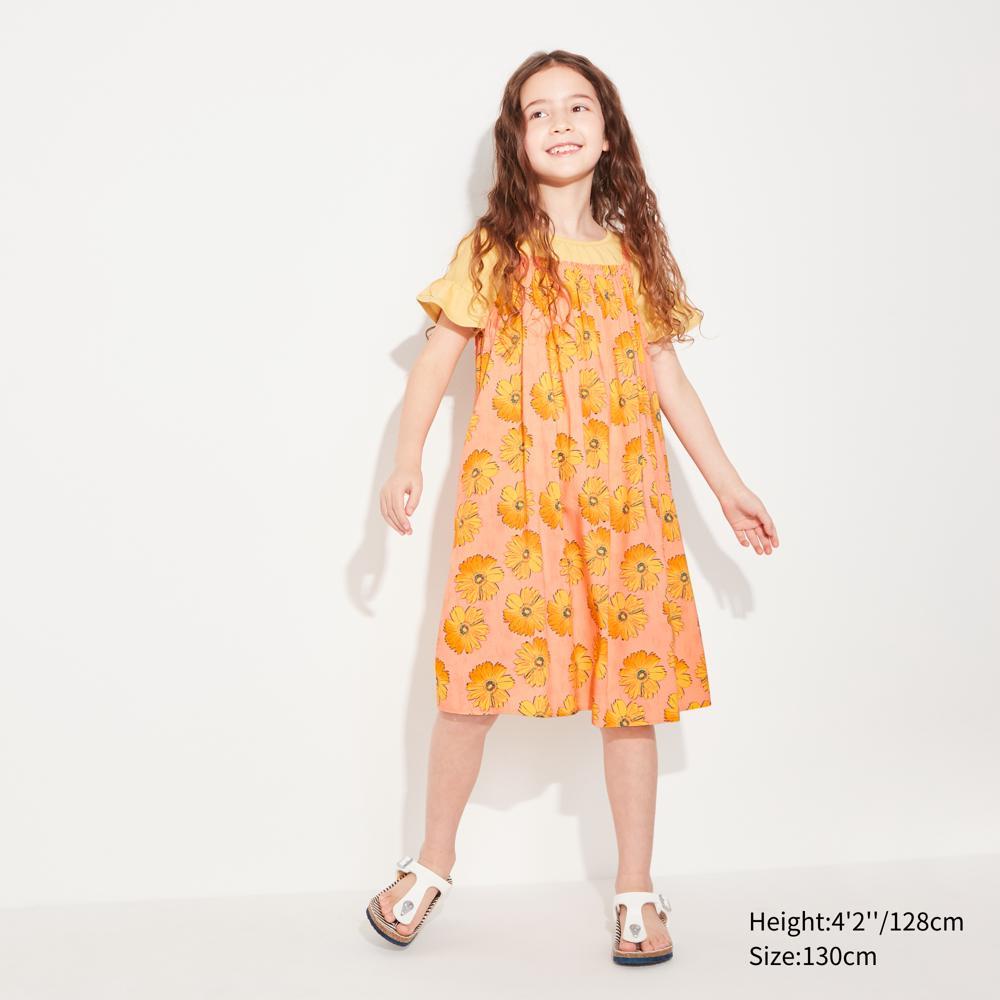 

UNIQLO GIRLS Платье с цветочным принтом Andy Warhol C