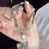 Bracciale di Bambù Articolato con Fiore di Mughetto da Donna, Raffinato Stile Cinese, Ciondolo Benedizione, Gioiello Regalo