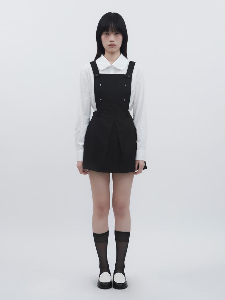 TUOMIO Apron-Like Mini Dress [Black]