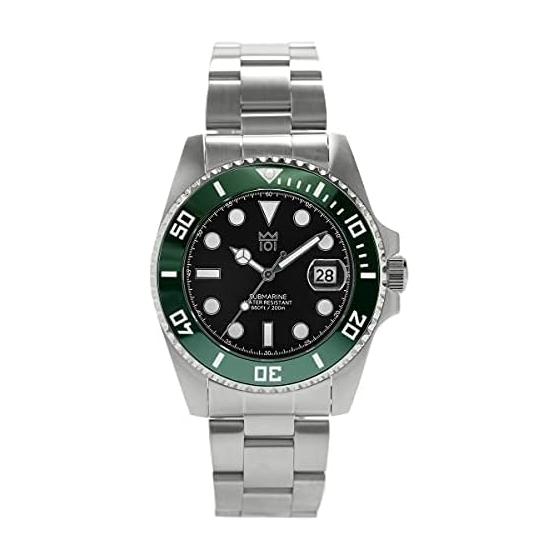 [HYAKUICHI 101] 1Z Hyakuichi Diver s Watch 20 ATM Water Resistant Ceramic Bezel (Green Black)