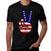 American Flag Peace Sign TShirt Plus Size Everyday Tee Shirt