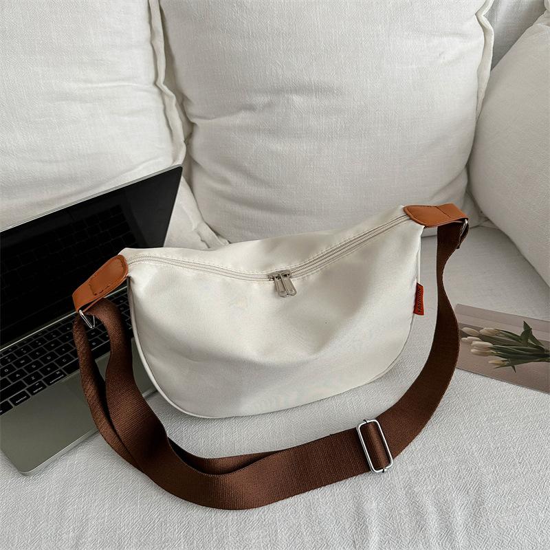 Canvas Bag Women's Crossbody Bag Large Capacity Forest Leisure Spring Bag Shoulder Bag College Students' Class Commuter Bag