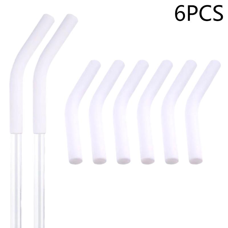 6Pcs/Set Soft Silicone Straw Covers Straws Tips Covers Fit For 9Mm Wide Reusable Stainless Steel Straw Nozzles