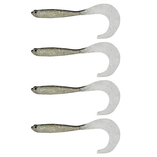 4Pcs Luya Baits Realistic Design 6cm Reel Tail Lifelike Patterns Realistic Swimming Action Lure Freshwater Saltwater Baits