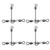 10pcs Set Durable T Shape Cross Line Fishing Swivels Connectors Accessories (1 0*1)