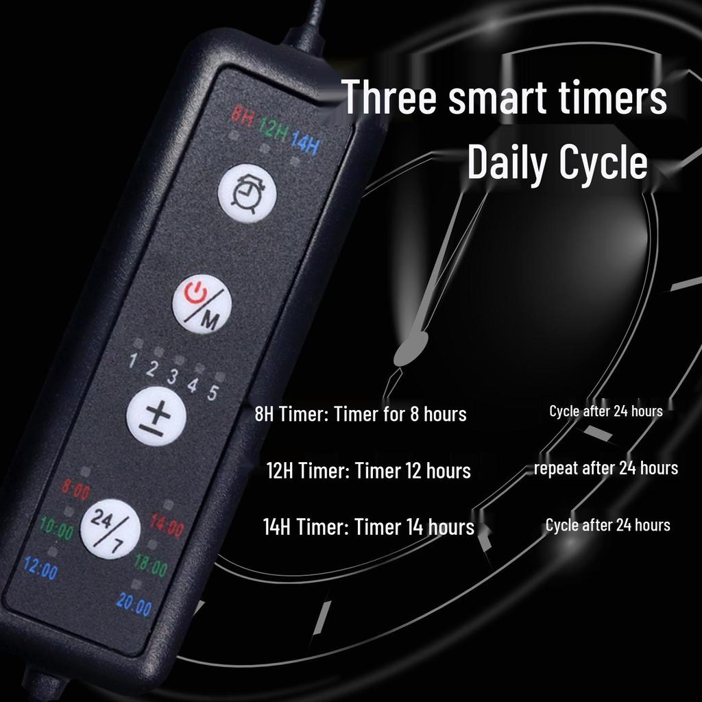 Cross-Border Reef Tank Coral Light: Deep Sea Spectrum, UV for Fluorescence, High-Brightness Lens, Smart Upgrade