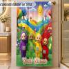 Beach TowelTeletubbies Custom Name Text Personalized Soft Towel for Beach Pool Indoor Home Decor Gift