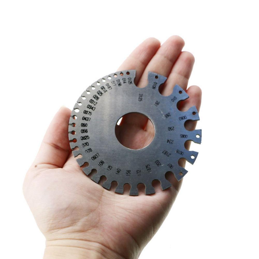 Stainless Steel Anti-rust Plate Ruler Wire Gauge Thickness Measurement Measuring Tool