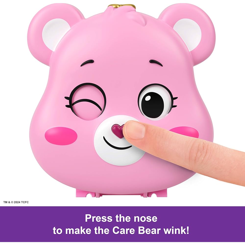 Polly Pocket Care Bears Doll and Playset with Toy Car and Themed Accessories Travel Toy Compact