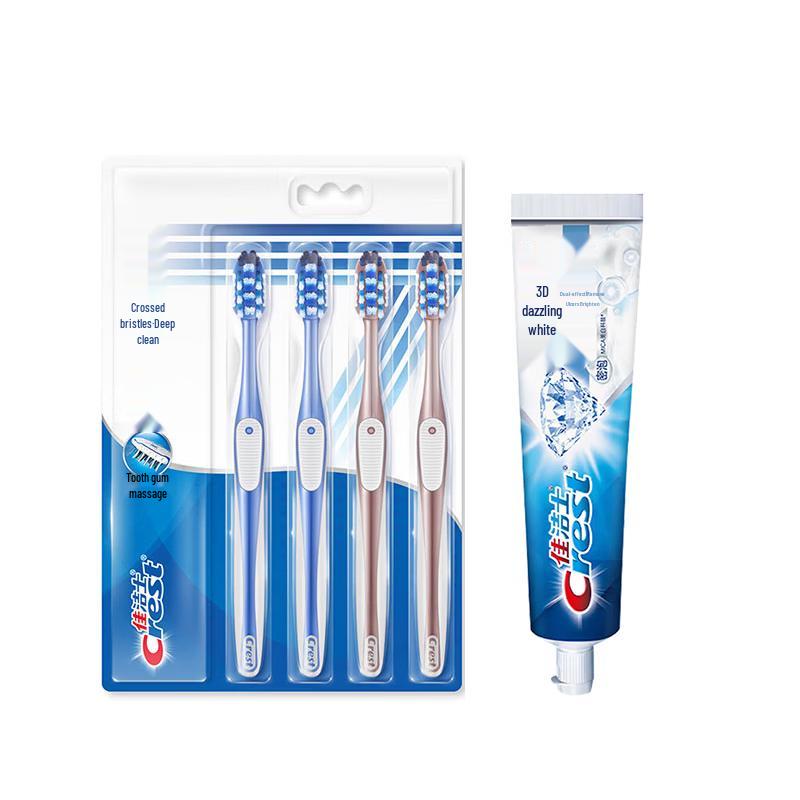 Crest 7-Effect Soft Toothbrush & 3D White Toothpaste Bundle