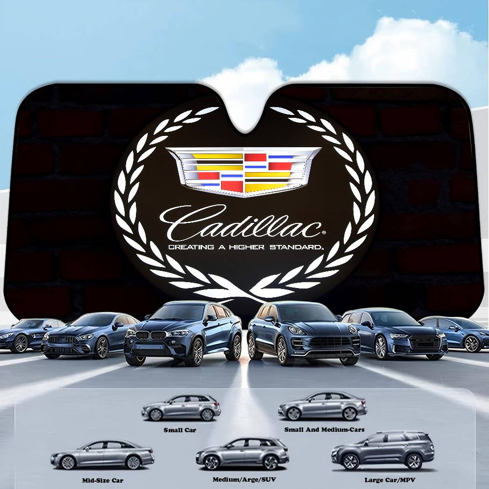 ctwzlm1 C-Cadillac Car Car Sun Shade Front Window Sunshade For Most Sedans SUV Blocks Max Uv Rays Keep Your Vehicle Cool
