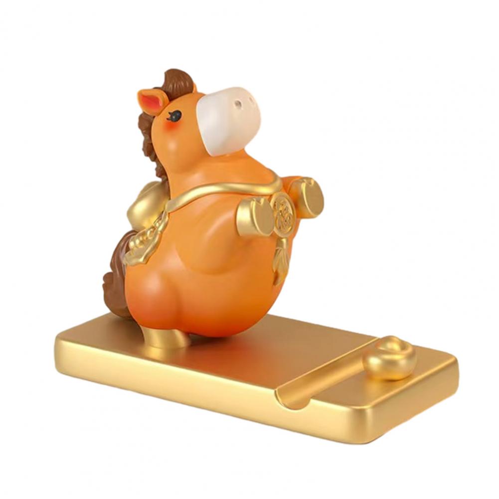 Horse Phone Holder Year of Horse Decor Cute Horse Mobile Phone Stand 2026 Chinese New Year Smartphone Holder for Home оранжевый