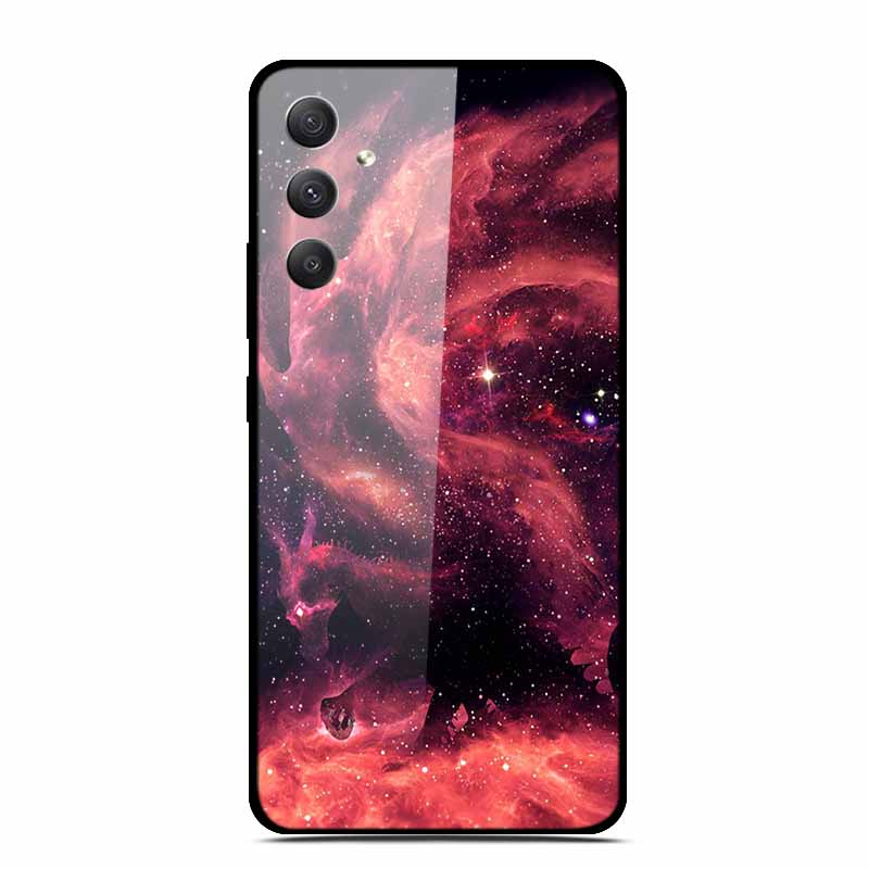 Tempered Glass Cases For Samsung M35 5G Case GalaxyM35 Painted Hard Back Fundas for Samsung Galaxy M35 5G Back Cover Protection