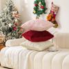 45x45cm Christmas Tree Pillow Cover Soft Snowflake Christmas Pillow Cover Christmas Plush Pillow Case for Winter Holiday Decor