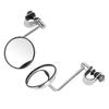 1 Pair Motorcycle Rearview Side Mirrors Adjustable Round Handlebar Clip On Mirror Mirror