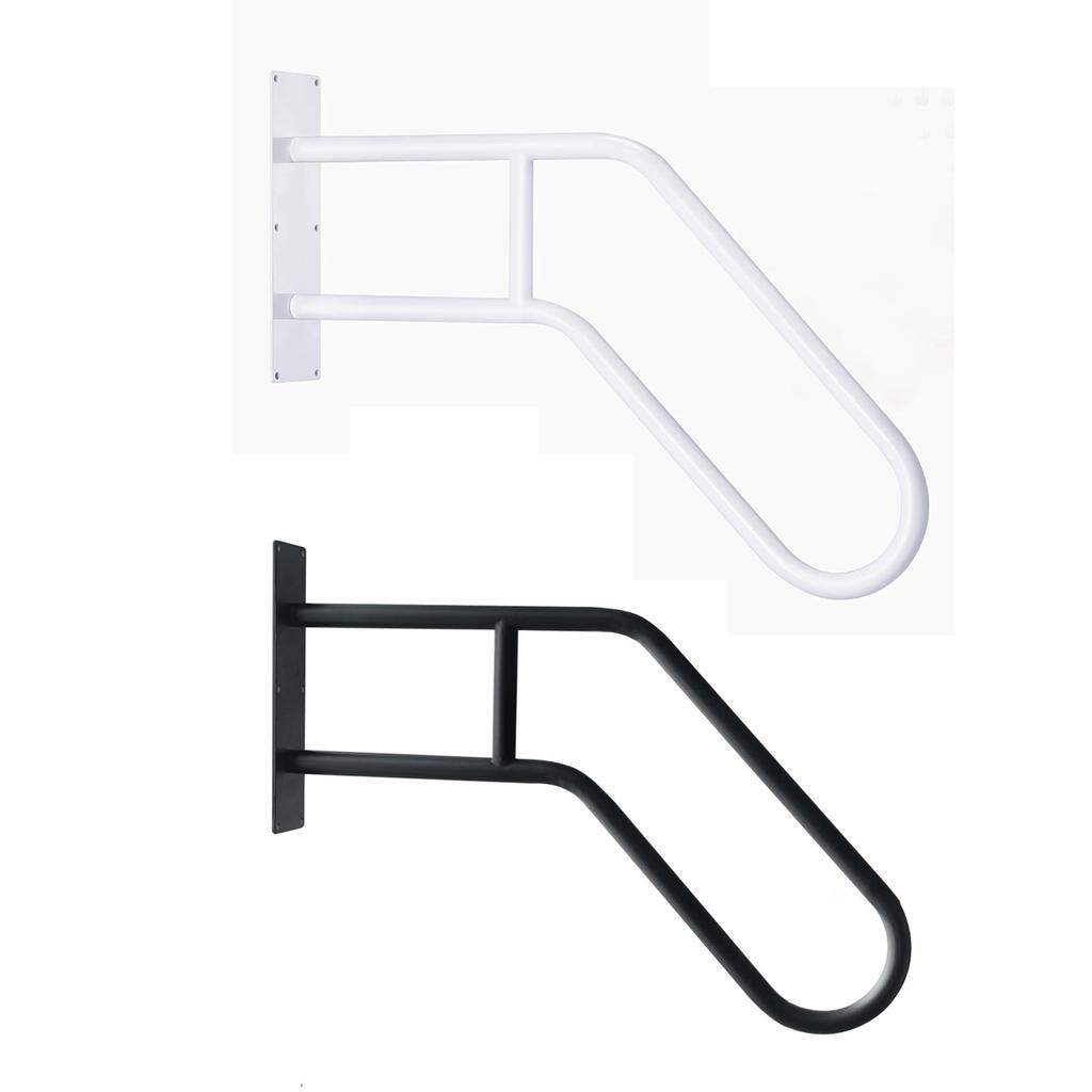 Outdoor Steps Handrails 1-3 Step Exterior Porch Stair U Shaped Wall Mount Safety Grab Bars for Elder