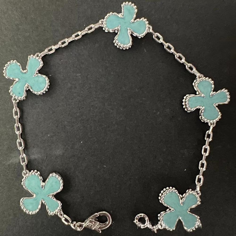 High Version Four-leaf Clover Bracelet Female Mother-of-pearl Agate Five-flower Ladies Bracelet