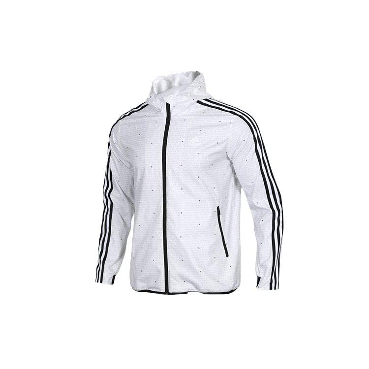 Adidas Jackets Men's White Hooded Moderate Instructor DW4622
