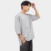 Elleonasi Plain 3/4 Sleeve Side Slit T-Shirt (Type A)