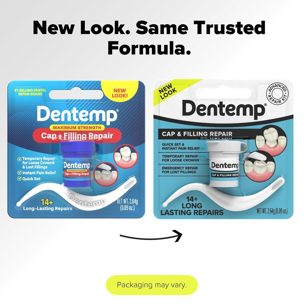 Dentemp Cap + Peeling Repair, Maximum Strength, 0.09 Oz (2.64 G)
