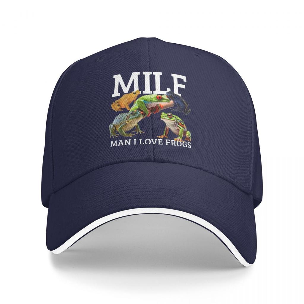 Baseball Caps Milf Unisex I Love Frogs Funny Graphic Unisex Women Casual Summer Caps