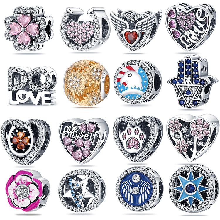 Weihnachten Rotes Rentier Murano Baumeln 925 Sterling Silber Charms passen Original 925 Perlen Armband Anhänger für Frauen Schmuck Geschenk