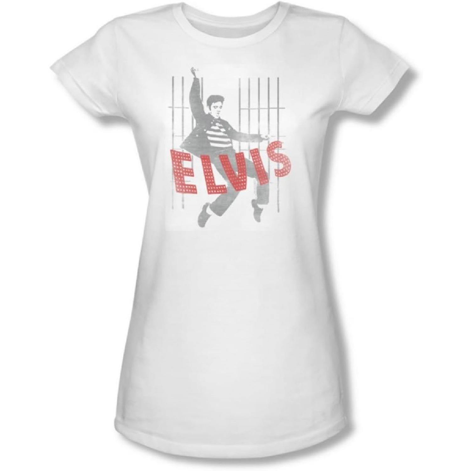 

Elvis Presley - Juniors Iconic Pose Sheer T-Shirt XXXXXL білий