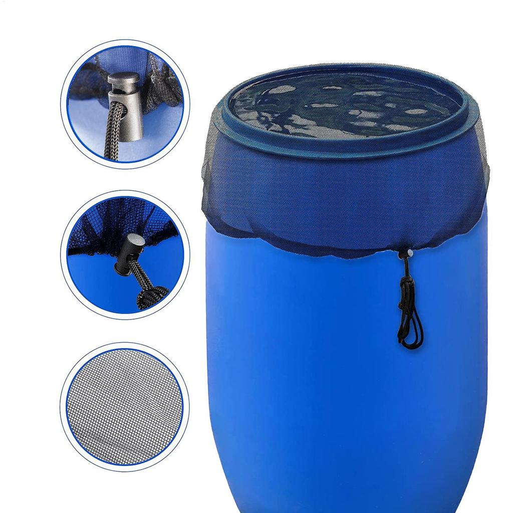 60-100cm Mesh Cover Netting for Rain Barrel Water Collection Bucket Raindrop Anti-fall Leaves Filter Net Water Protection Tools