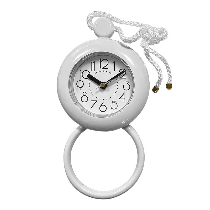 

Waterproof Bathroom Clock, Round Quartz Wall or Table Clock with Large Numbers, for Home & Kitchen белый