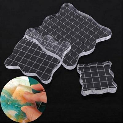 Transparent Acrylic Block Pad for Scrapbooking Color Stamping Process Essential Tools