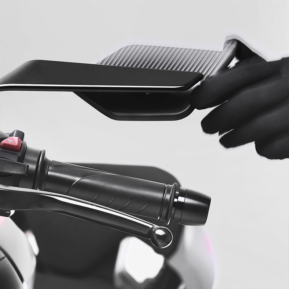 EODIEMD Motorcycle Winglet Rearview Mirrors (EODIEMDL-653) for Yamaha MT Series 22mm End Mount Black