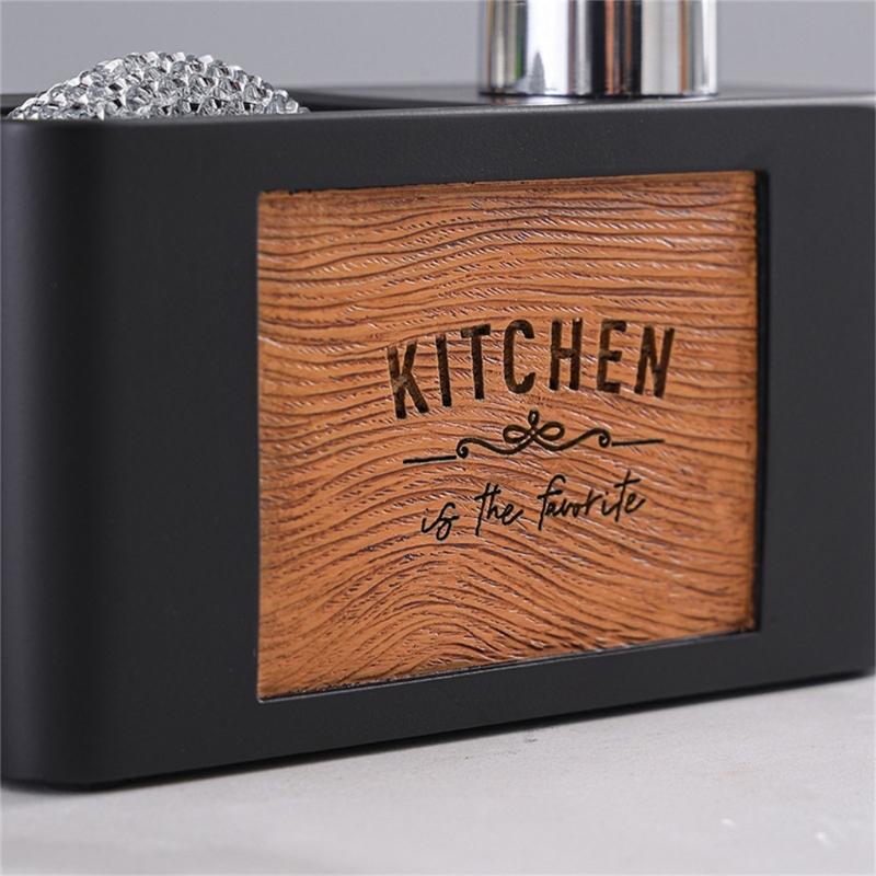 Kitchen Soap Dispenser Set with Sponge Caddys 2in1 Kitchen Soap Dispenser Set for Kitchen Sink,Bathroom Kitchen Gadgets