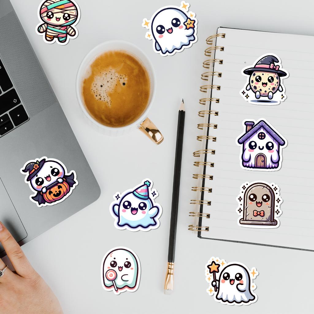 50 Cute Wind Halloween Graffiti Stickers Mobile Phone Computer Suitcase Waterproof Decorative Stickers Creative Stickers