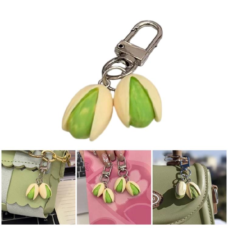 Adorable Pistachios Key Organizers Charming Pistachios Key Chain Pendant Accessory Stylish Key Rings for Bags Purses