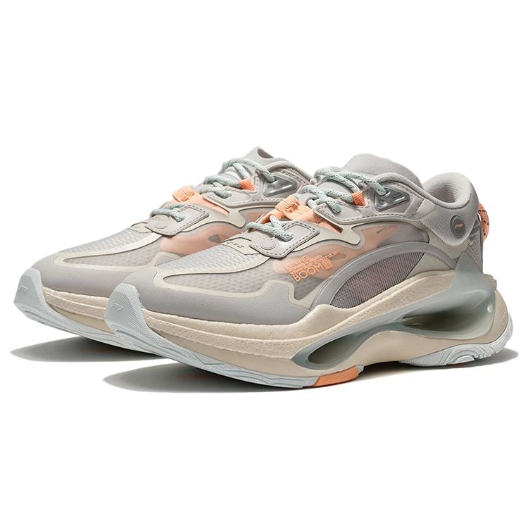 Li Ning Beyond Infinity Comfortable Versatile Low-Top Sports Casual Shoes Women Sneaker Gray White AZGS054-1
