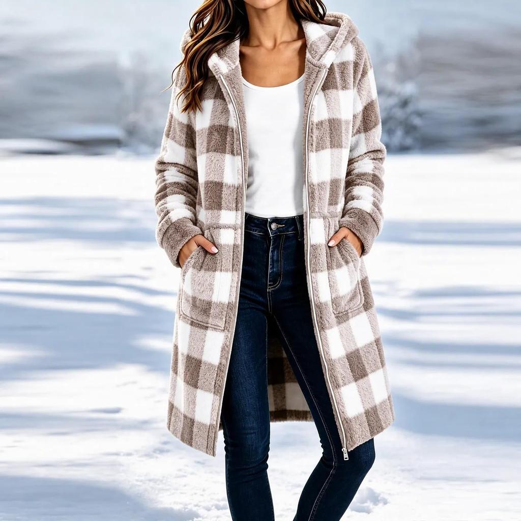 Women's Fashion Casual Flannel Plaid Long Sleeve Jacket Versatile Outerwear for Everyday Wear