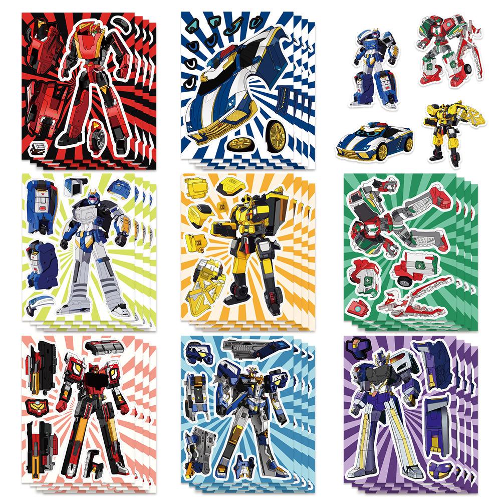 

1/8/16/24PCS Machine Warrior Puzzle Stickers DIY Craft Notebook Helmet Stickers for Kids Creative Stationery