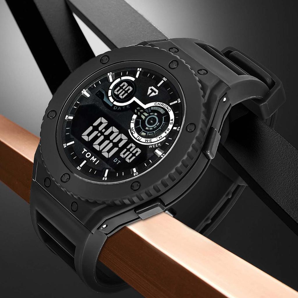 Men's LED Luminous Digital Watch Minimalist Design 30M Waterproof Men's Sports Watch Date Student Electronic Watch