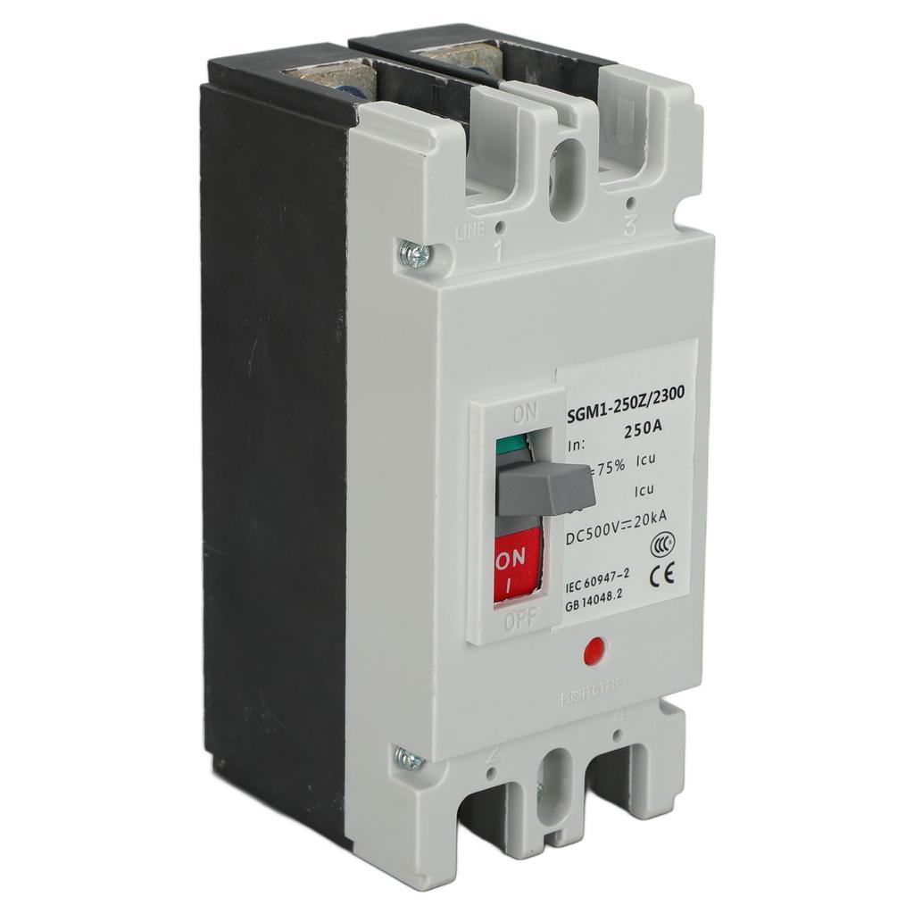 Circuit Breaker 2P MCCB Solar Battery Protection Switch Isolator Protector 250A 500V
