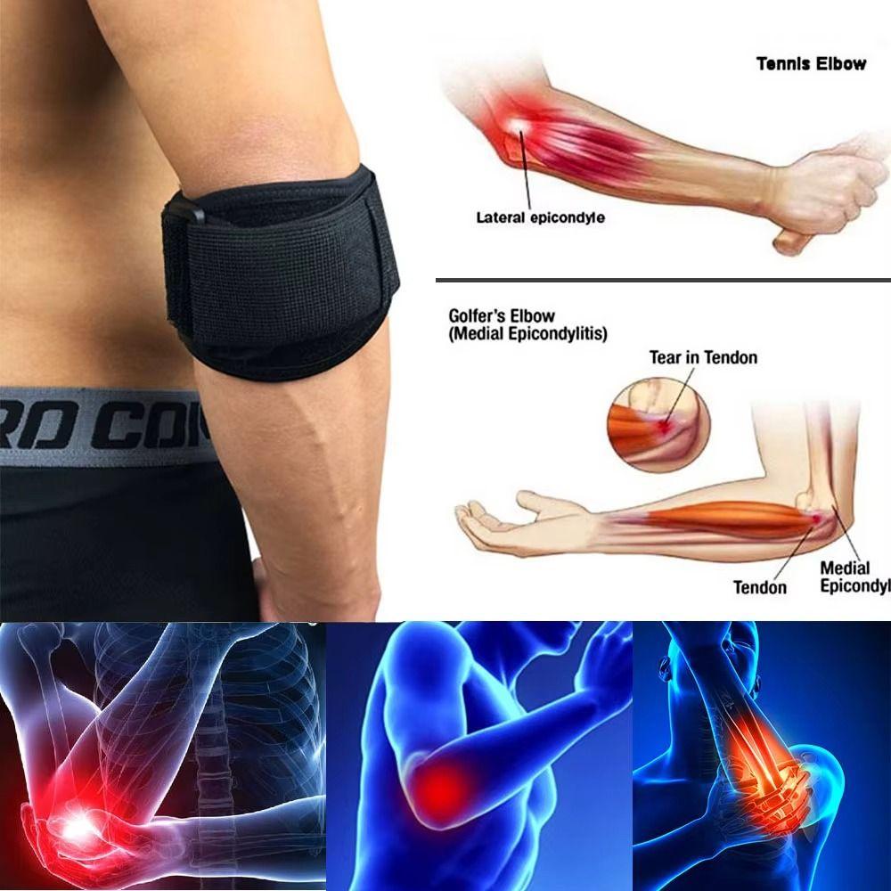 Compression Elbow Brace Sweat Absorption Elbow Guard Pads Tennis Elbow Support  Fitness Basketball