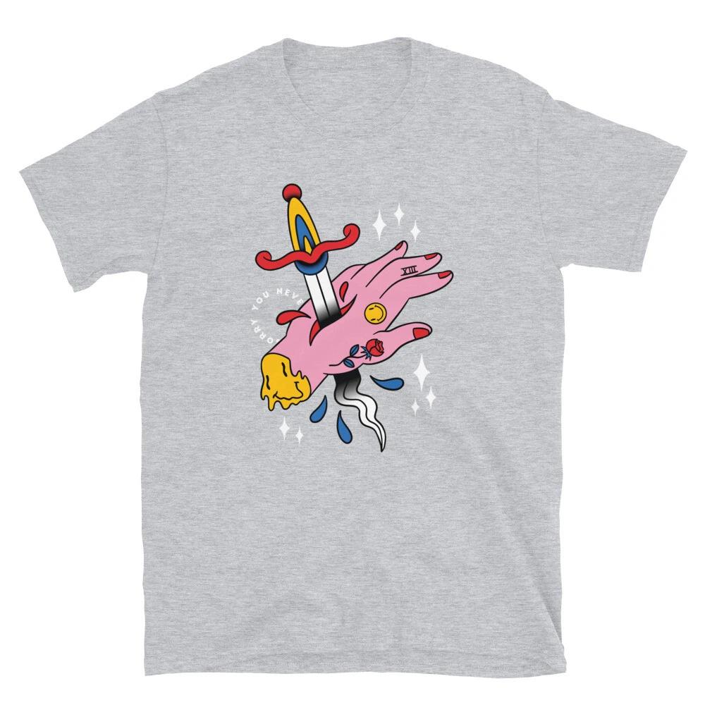 Voodoo Religion Magical Sorcery Knife Through Hand Classic T-Shirt 3XL